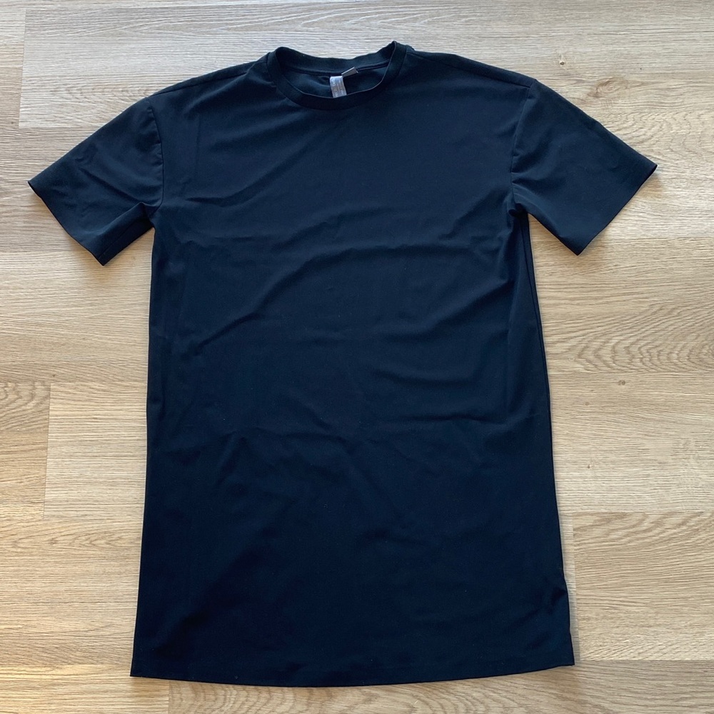 Sweaty Betty Black T-Shirt Dress | Athleisure Minimalist Midi Tee Dress